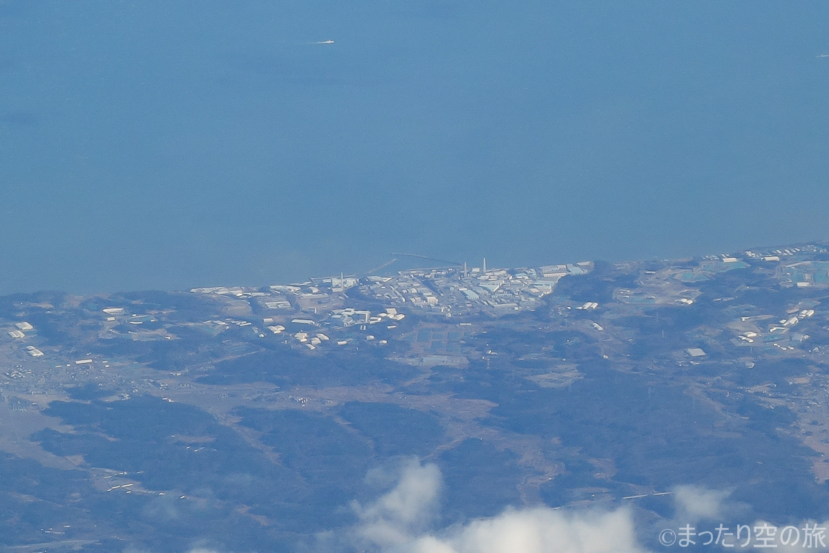 上空から見た福島第一原子力発電所